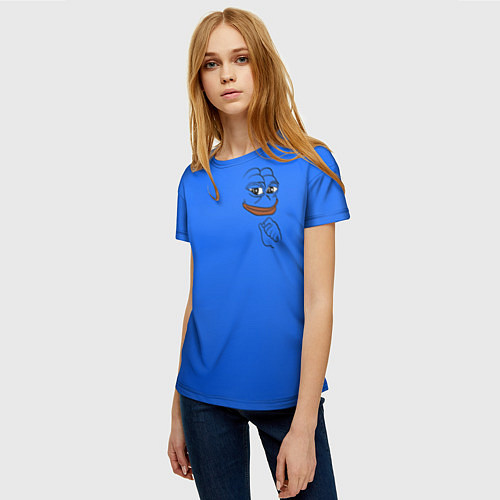 Женская футболка Лягушка мем / 3D-принт – фото 3