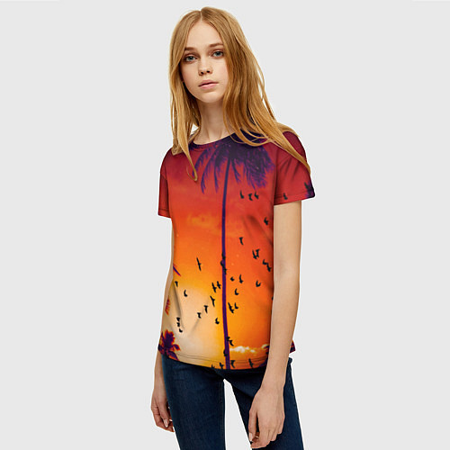 Женская футболка РАЙСКОЕ НАСЛАЖДЕНИЕ / 3D-принт – фото 3