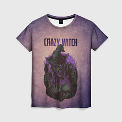 Футболка женская Crazy Witch, цвет: 3D-принт
