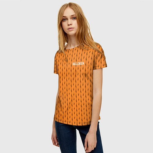 Женская футболка ORANGE ROPE HALLOWEEN / 3D-принт – фото 3