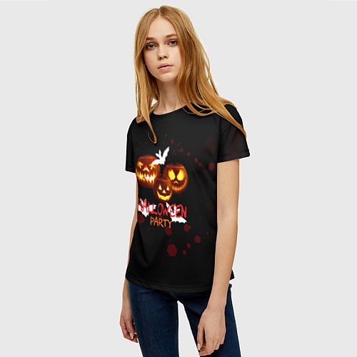 Женская футболка Кровавый Halloween / 3D-принт – фото 3