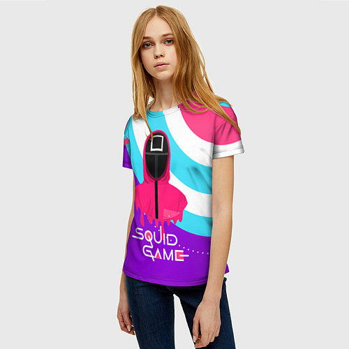 Женская футболка Игра в кальмара / 3D-принт – фото 3