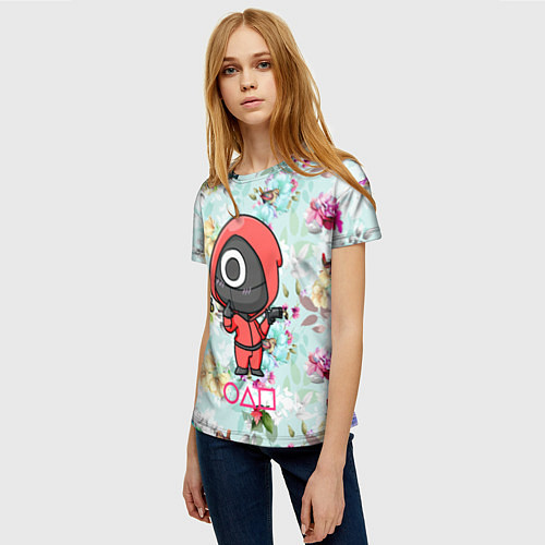 Женская футболка Игра в кальмара - охота за пчелкой / 3D-принт – фото 3