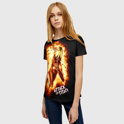 Женская футболка Женская Особь Атака титанов / 3D-принт – фото 3