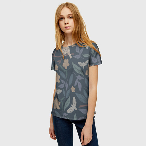 Женская футболка Летняя полночь / 3D-принт – фото 3