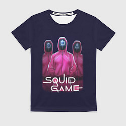 Футболка женская ИГРА В КАЛЬМАРА ЛЮДИ В МАСКАХ, цвет: 3D-принт