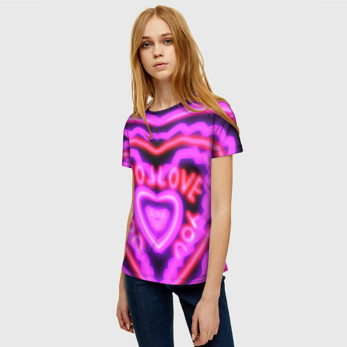 Женская футболка Lover love / 3D-принт – фото 3