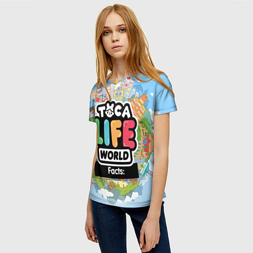 Женская футболка Toca Life World / 3D-принт – фото 3