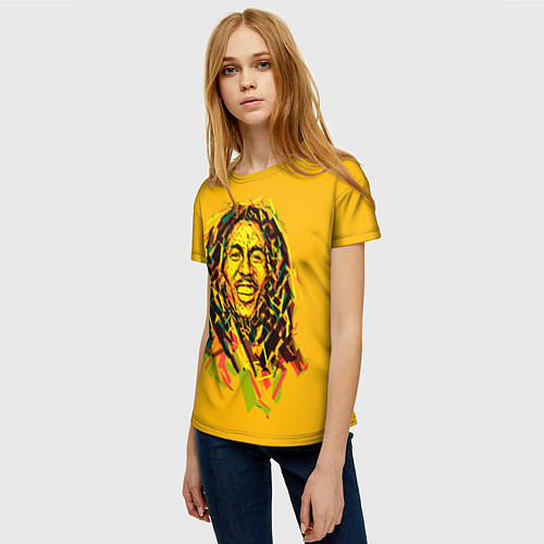 Женская футболка Радостный Боб / 3D-принт – фото 3