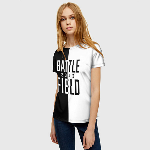 Женская футболка БАТЛФИЛД 2042 ЛОГОТИП / 3D-принт – фото 3