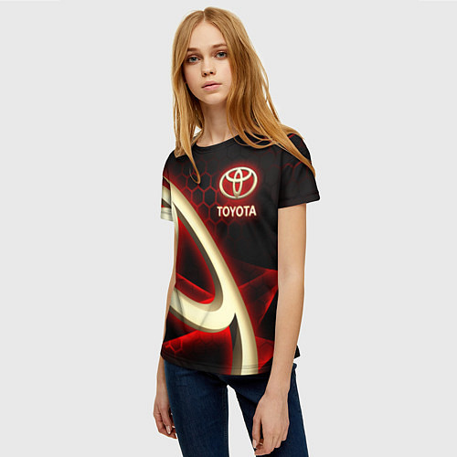 Женская футболка Тойота Toyota / 3D-принт – фото 3
