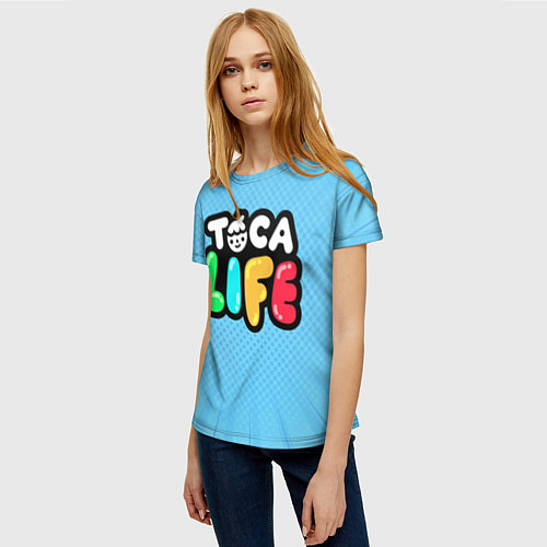 Женская футболка Toca Life: Logo / 3D-принт – фото 3