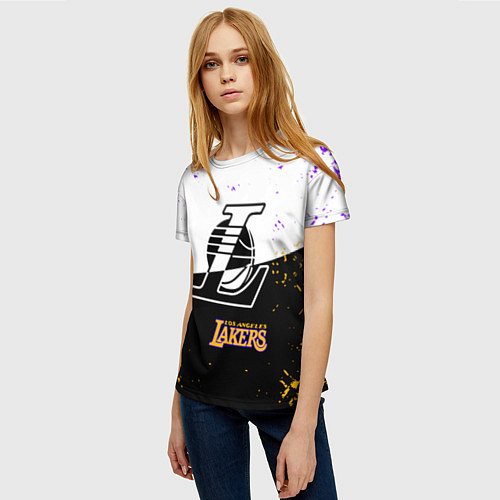 Женская футболка Коби Брайант Los Angeles Lakers, / 3D-принт – фото 3