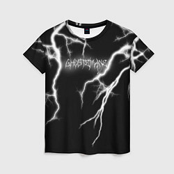 Футболка женская GHOSTEMANE Lightning Гостмейн Молния Надпись, цвет: 3D-принт