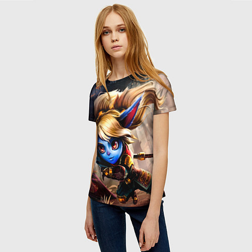 Женская футболка Поппи Хранительница молота / 3D-принт – фото 3