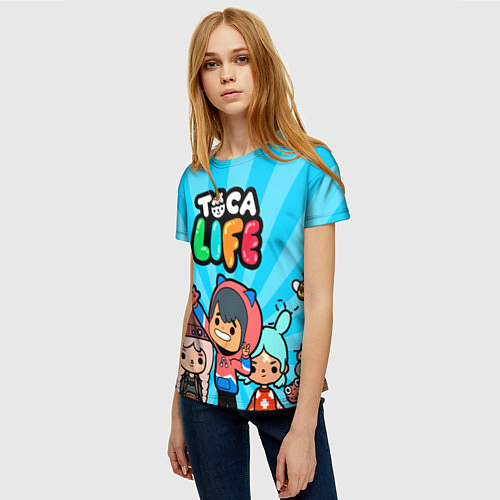 Женская футболка Toca Life: Friends / 3D-принт – фото 3