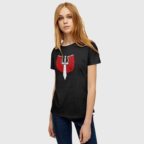 Женская футболка Темные ангелы до Ереси цвет легиона / 3D-принт – фото 3