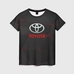Футболка женская Toyota Тонкие линии неона, цвет: 3D-принт