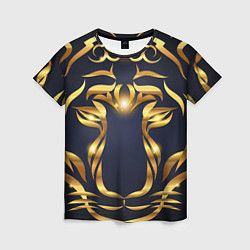 Футболка женская Золотой символ года Тигр, цвет: 3D-принт