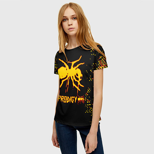 Женская футболка The Prodigy логотип / 3D-принт – фото 3