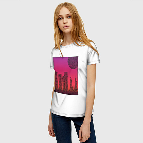 Женская футболка QR-Town / 3D-принт – фото 3