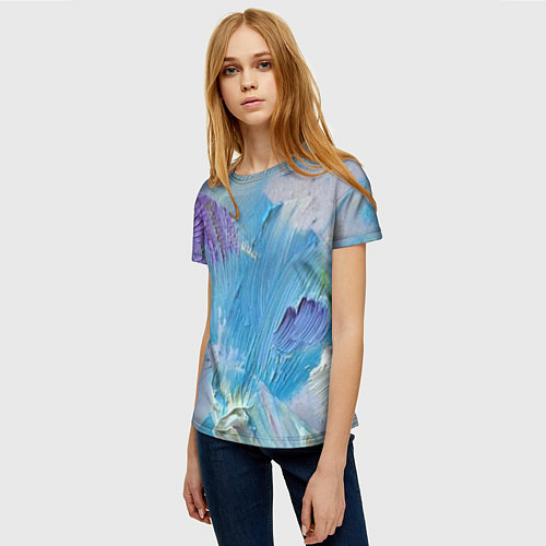 Женская футболка Оставленная краска / 3D-принт – фото 3