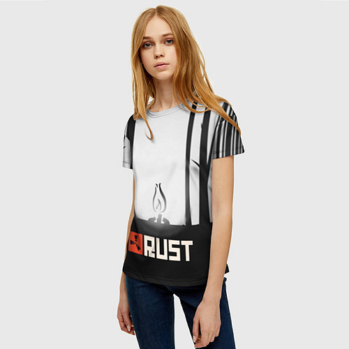 Женская футболка Огонёк из Раста / 3D-принт – фото 3
