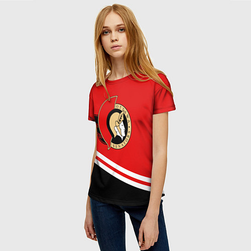 Женская футболка Оттава Сенаторз / 3D-принт – фото 3