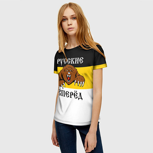 Женская футболка Русские Вперёд! / 3D-принт – фото 3