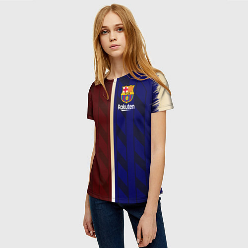 Женская футболка Barcelona Форма / 3D-принт – фото 3