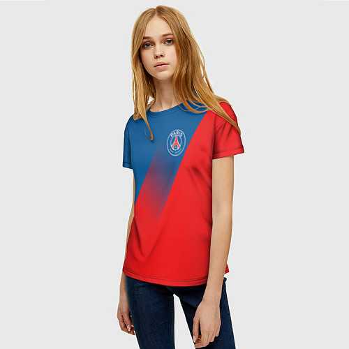 Женская футболка PSG GRADIENT SPORT UNIFORM / 3D-принт – фото 3