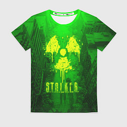 Футболка женская STALKER LOGO RADIATOIN NEON TOXIC, цвет: 3D-принт