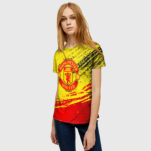 Женская футболка Manchester United Футбольный клуб / 3D-принт – фото 3