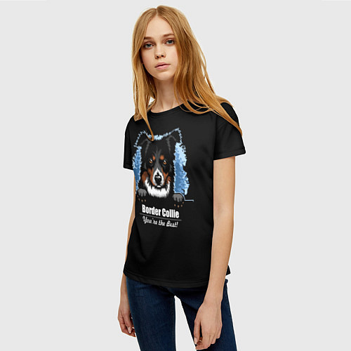 Женская футболка Бордер-Колли Border-Collie / 3D-принт – фото 3