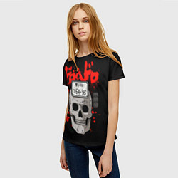 Футболка женская Дорохедоро - маска Эбису, цвет: 3D-принт — фото 2