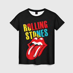 Футболка женская Роллинг Стоунз Rolling Stones, цвет: 3D-принт
