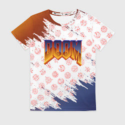 Футболка женская RUNES DOOM LOGO, цвет: 3D-принт