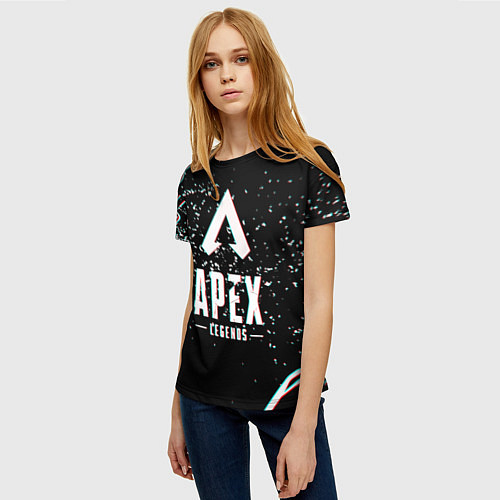 Женская футболка APEX LEGENDS GLITCH / 3D-принт – фото 3