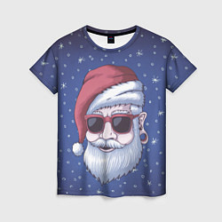 Футболка женская САНТА ХИПСТЕР SANTA HIPSTER, цвет: 3D-принт