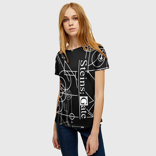 Женская футболка SteinsGate Врата Штейна / 3D-принт – фото 3