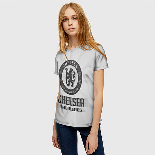 Женская футболка Chelsea FC Graphite Theme / 3D-принт – фото 3