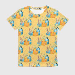 Футболка женская Утенок чистюля паттерн, цвет: 3D-принт