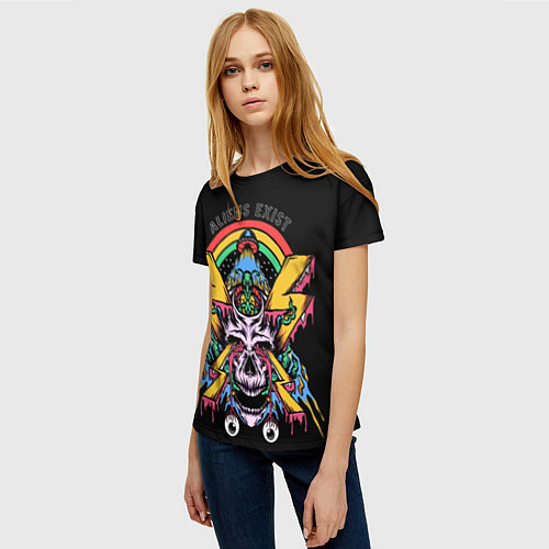Женская футболка Череп Пришельцы существуют / 3D-принт – фото 3