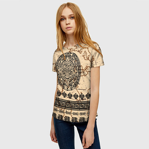 Женская футболка AztecsАцтеки / 3D-принт – фото 3