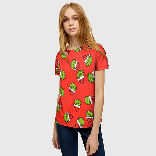 Женская футболка Гринч Похититель Рождества / 3D-принт – фото 3