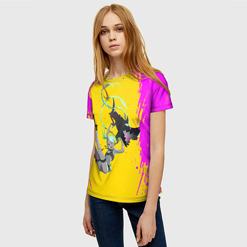 Женская футболка Летящая Джинкс / 3D-принт – фото 3