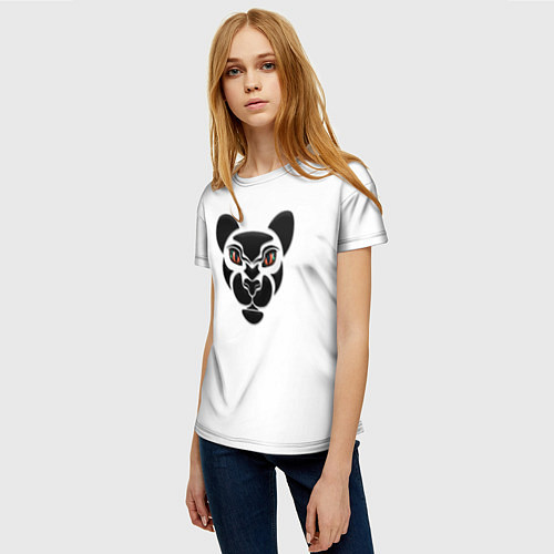 Женская футболка Тигрица с 3D глазами / 3D-принт – фото 3