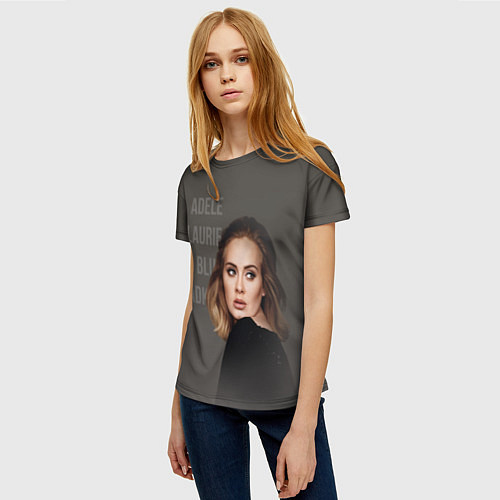 Женская футболка Взгляд Адель / 3D-принт – фото 3