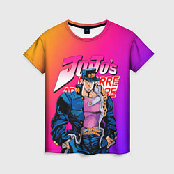 Футболка женская JOJO BIZARRE ADVENTURE ДЖО ДЖО ГРАДИЕНТ, цвет: 3D-принт