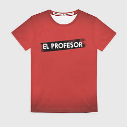 Футболка женская EL PROFESOR БУМАЖНЫЙ ДОМ, цвет: 3D-принт